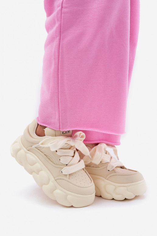    modeļa apavi  ar platformu GOE RR2N4043 smilšu krāsas