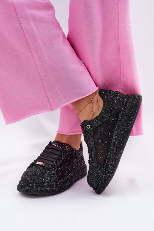 Dekorētas  modeļa apavi ar platformu GOE NN2N4021 Melns