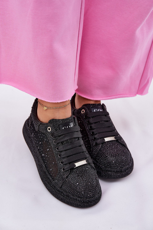 Dekorētas  modeļa apavi ar platformu GOE NN2N4021 Melns