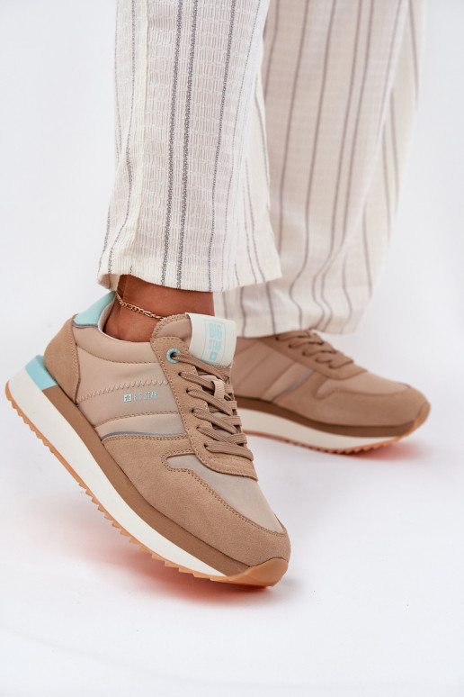 zamšādas  modeļa apavi  Big Star RR274A048 HI-POLY SYSTEM smilšu krāsas