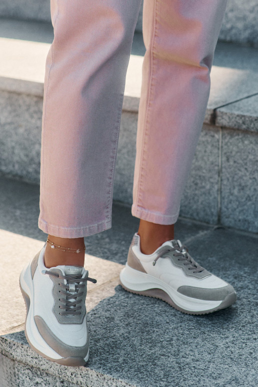 zamšādas  modeļa apavi  ar platformu Big Star RR274A344 HI-POLY SYSTEM smilšu krāsas