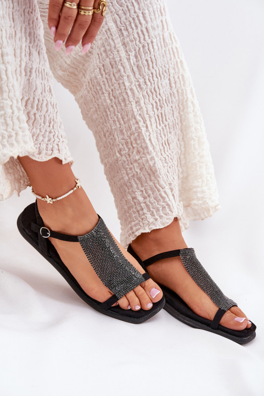 zempapēžu Eleganta stila Sieviešu basenes ar mirdzošiem spīdumiem Artiker 56C1370 Melns zempapēžu Eleganta stila Sieviešu basenes ar mirdzošiem spīdumiem Artiker 56C1370 Melns