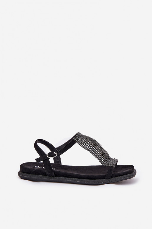 zempapēžu Eleganta stila Sieviešu basenes ar mirdzošiem spīdumiem Artiker 56C1370 Melns zempapēžu Eleganta stila Sieviešu basenes ar mirdzošiem spīdumiem Artiker 56C1370 Melns