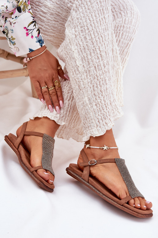 zempapēžu Eleganta stila Sieviešu basenes ar mirdzošiem spīdumiem Artiker 56C1365 brūnas krāsas zempapēžu Eleganta stila Sieviešu basenes ar mirdzošiem spīdumiem Artiker 56C1365 brūnas krāsas