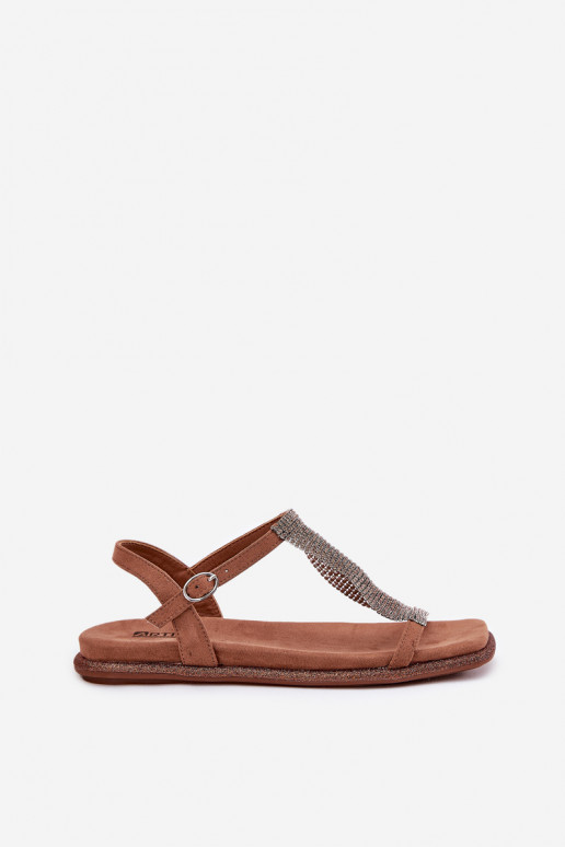 zempapēžu Eleganta stila Sieviešu basenes ar mirdzošiem spīdumiem Artiker 56C1365 brūnas krāsas zempapēžu Eleganta stila Sieviešu basenes ar mirdzošiem spīdumiem Artiker 56C1365 brūnas krāsas