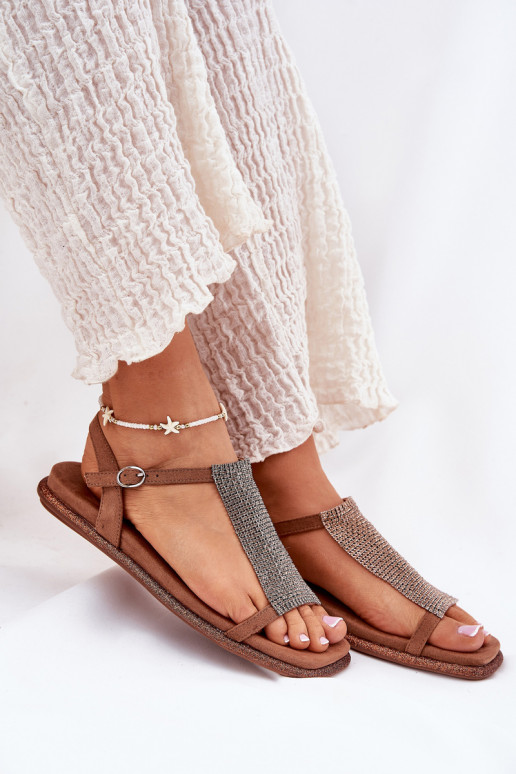 zempapēžu Eleganta stila Sieviešu basenes ar mirdzošiem spīdumiem Artiker 56C1365 brūnas krāsas zempapēžu Eleganta stila Sieviešu basenes ar mirdzošiem spīdumiem Artiker 56C1365 brūnas krāsas