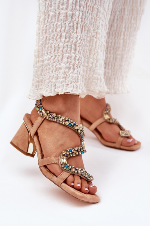 Sieviešu basenes ar mirdzošiem spīdumiem Artiker 56C1377 smilšu krāsas Sieviešu basenes ar mirdzošiem spīdumiem Artiker 56C1377 smilšu krāsas