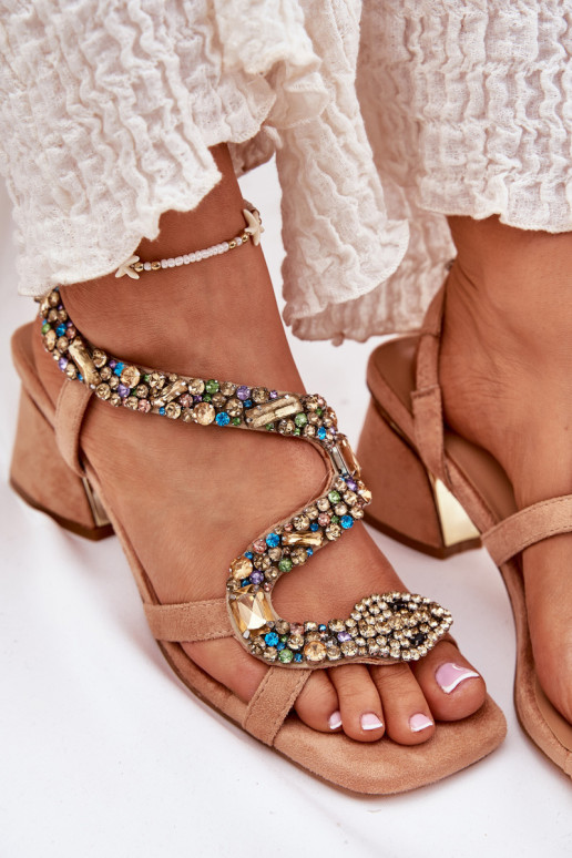 Sieviešu basenes ar mirdzošiem spīdumiem Artiker 56C1377 smilšu krāsas Sieviešu basenes ar mirdzošiem spīdumiem Artiker 56C1377 smilšu krāsas