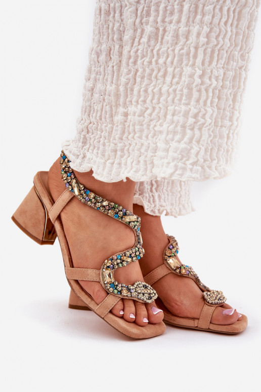 Sieviešu basenes ar mirdzošiem spīdumiem Artiker 56C1377 smilšu krāsas Sieviešu basenes ar mirdzošiem spīdumiem Artiker 56C1377 smilšu krāsas