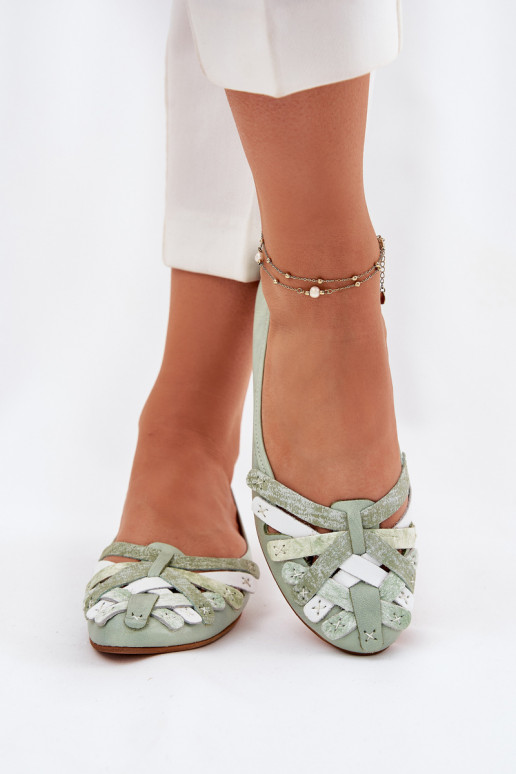 Balerīnas   01358-50 piparmētras krāsas  Balerīnas   01358-50 piparmētras krāsas