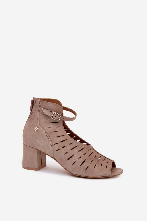 zamšādas Sieviešu puszābaki  06893-10 smilšu krāsas