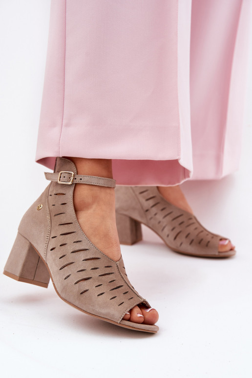 zamšādas Sieviešu puszābaki  06893-10 smilšu krāsas