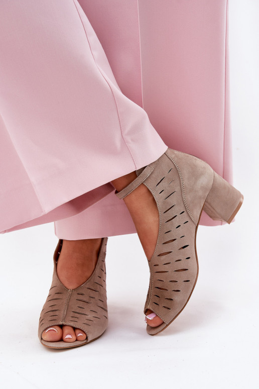 zamšādas Sieviešu puszābaki  06893-10 smilšu krāsas