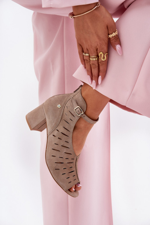 zamšādas Sieviešu puszābaki  06893-10 smilšu krāsas