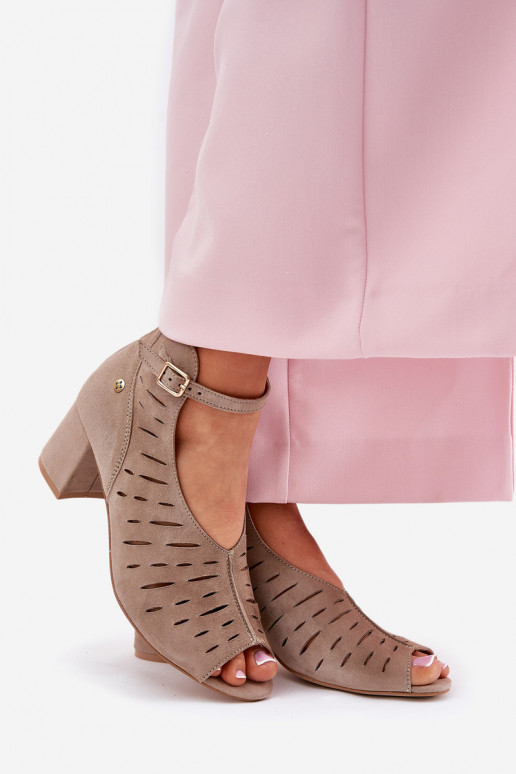 zamšādas Sieviešu puszābaki  06893-10 smilšu krāsas