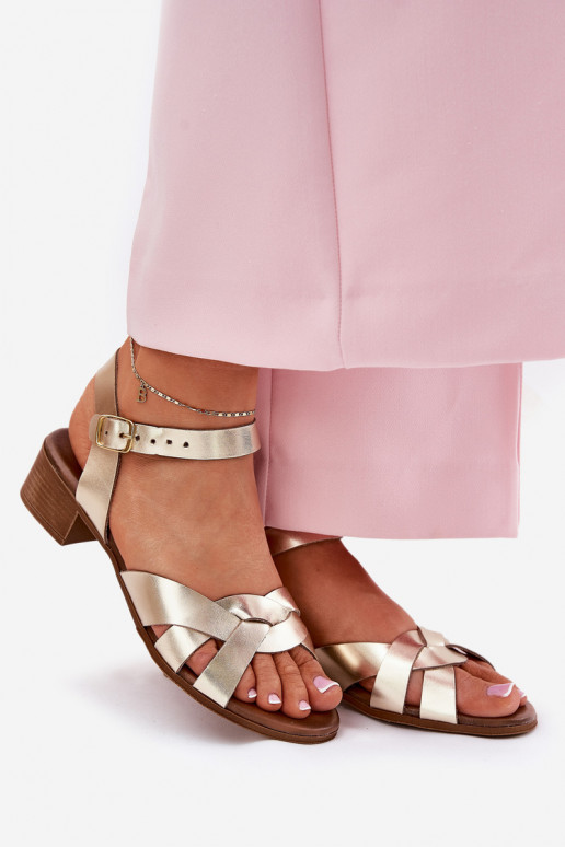 Sieviešu basenes  Na m Obcasie Zazoo 40372 Zelta krāsas Sieviešu basenes  Na m Obcasie Zazoo 40372 Zelta krāsas