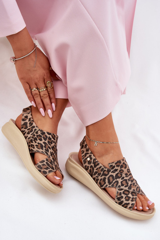 Zazoo 40392 Sieviešu basenes   ar leoparda kažokādas rakstu brūnas krāsas Zazoo 40392 Sieviešu basenes   ar leoparda kažokādas rakstu brūnas krāsas