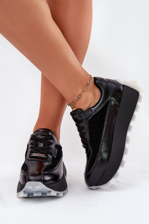     modeļa apavi ar platformu Big Star RR274873 HI-POLY SYSTEM Melns