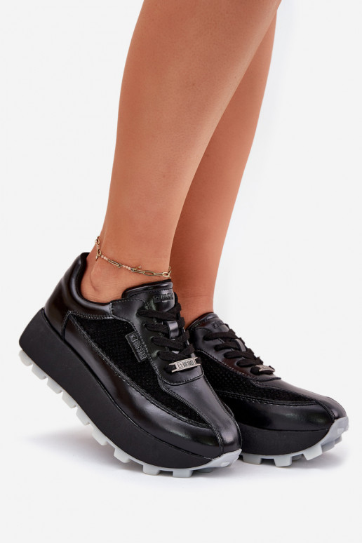     modeļa apavi ar platformu Big Star RR274873 HI-POLY SYSTEM Melns