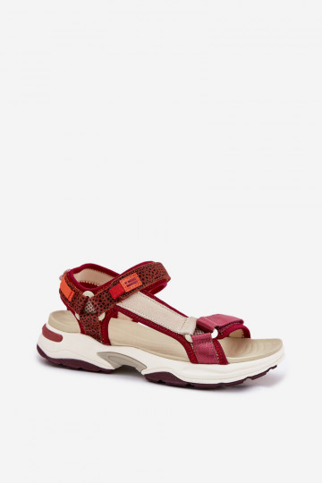 Sieviešu sandales ar līmplēvēm D.Franklin DFSH406003 bordo krāsā 2