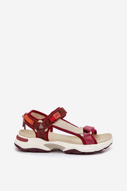 Sieviešu sandales ar līmplēvēm D.Franklin DFSH406003 bordo krāsā