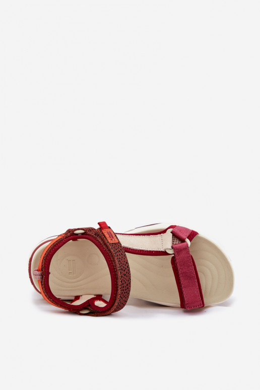 Sieviešu sandales ar līmplēvēm D.Franklin DFSH406003 bordo krāsā