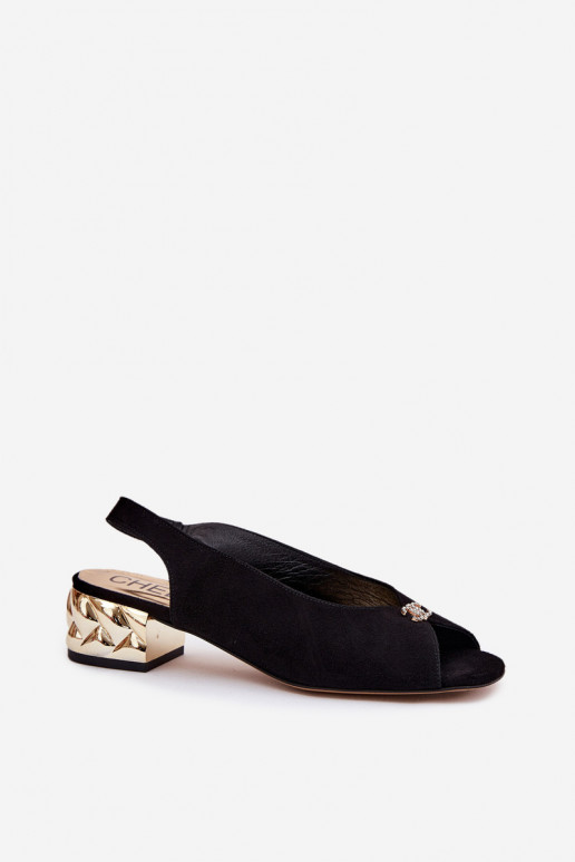 zamšādas Eleganta stila Sieviešu basenes CheBello 4724 Melns zamšādas Eleganta stila Sieviešu basenes CheBello 4724 Melns