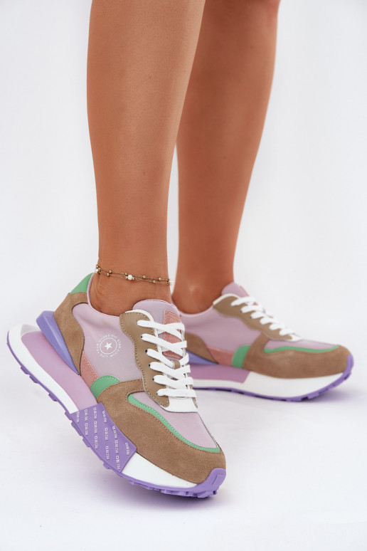 zamšādas  modeļa apavi  ar platformu Big Star RR274815 HI-POLY SYSTEM Rozā krāsas