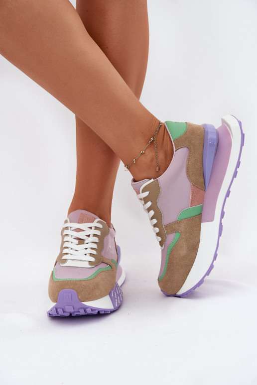 zamšādas  modeļa apavi  ar platformu Big Star RR274815 HI-POLY SYSTEM Rozā krāsas