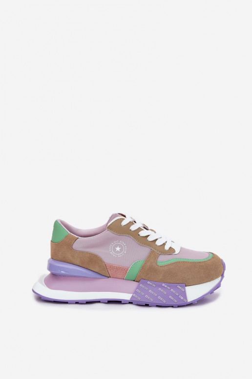 zamšādas  modeļa apavi  ar platformu Big Star RR274815 HI-POLY SYSTEM Rozā krāsas