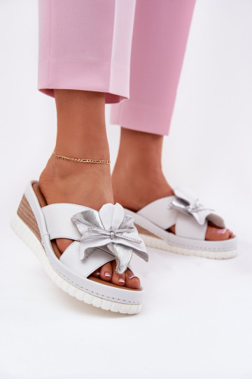 Čibas no dabīgas ādas     Artiker 54C0538 Baltas-Sudraba krāsas 2