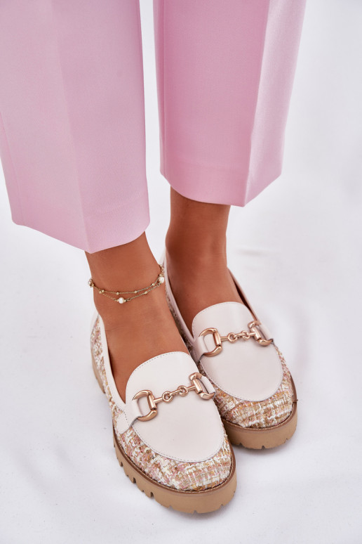 sieviešu mokasīni Ze Zelta krāsasm Detalem Laura Messi 2938 Ziloņkaula krāsas   sieviešu mokasīni Ze Zelta krāsasm Detalem Laura Messi 2938 Ziloņkaula krāsas