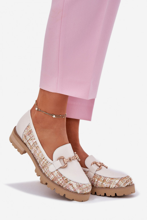 sieviešu mokasīni Ze Zelta krāsasm Detalem Laura Messi 2938 Ziloņkaula krāsas   sieviešu mokasīni Ze Zelta krāsasm Detalem Laura Messi 2938 Ziloņkaula krāsas