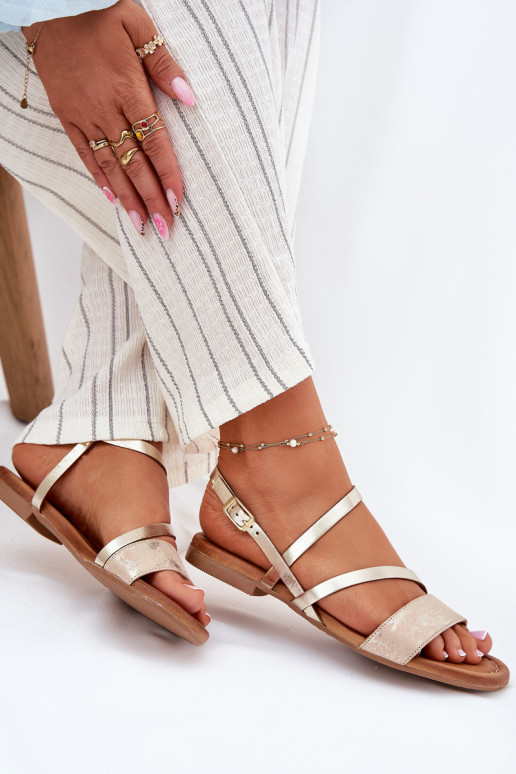 Sieviešu basenes   ar platiem papēžiem  06966-25 Zelta krāsas Sieviešu basenes   ar platiem papēžiem  06966-25 Zelta krāsas