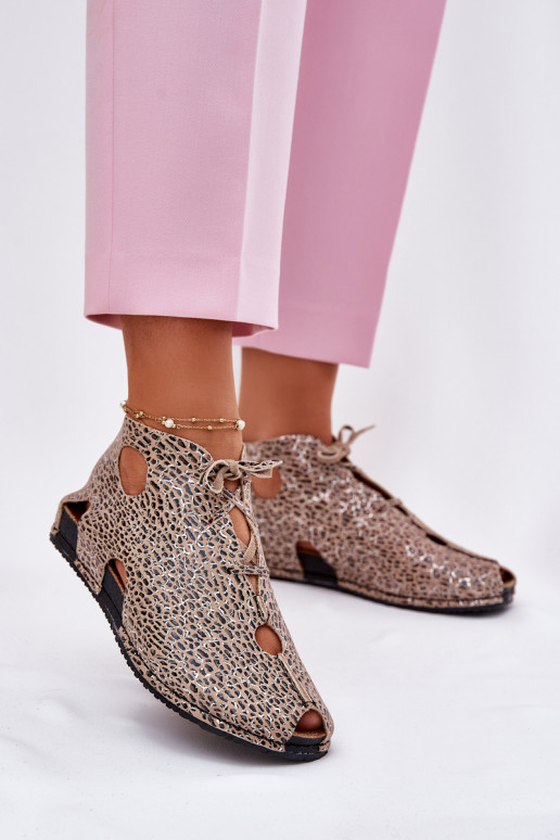  sieviešu zābaki  03426-49 ar leoparda kažokādas rakstu