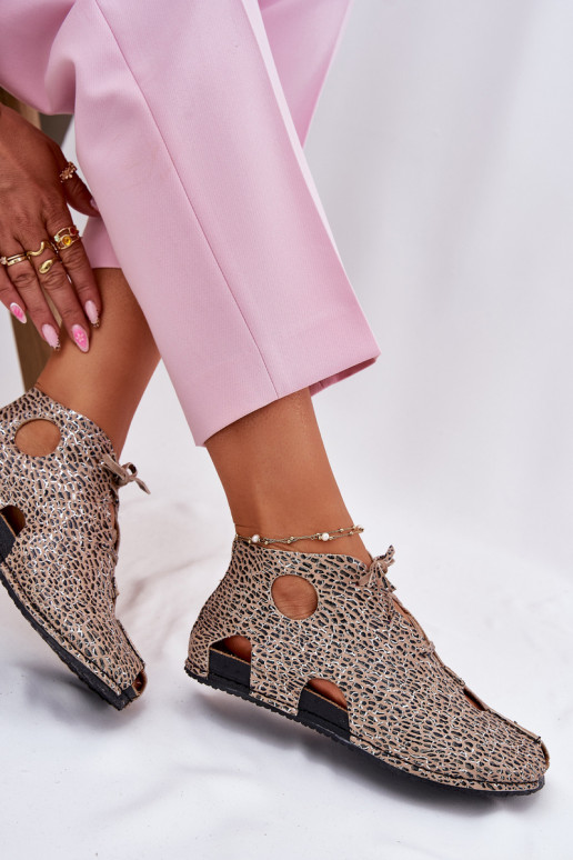  sieviešu zābaki  03426-49 ar leoparda kažokādas rakstu