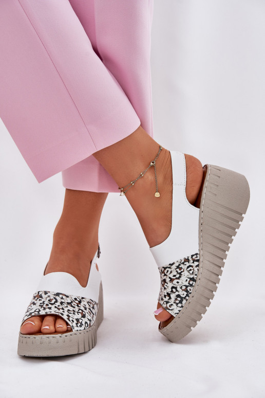 Sieviešu basenes Z Naturalnej Skóry  Artiker 56C0958 baltas krāsas Sieviešu basenes Z Naturalnej Skóry  Artiker 56C0958 baltas krāsas