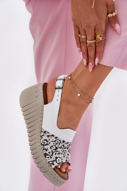 Sieviešu basenes Z Naturalnej Skóry  Artiker 56C0958 baltas krāsas Sieviešu basenes Z Naturalnej Skóry  Artiker 56C0958 baltas krāsas