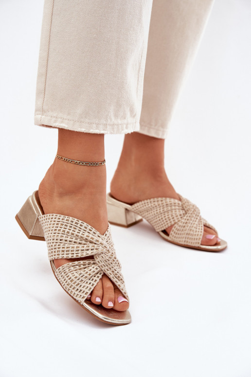 sieviešu čības   06955-25 smilšu krāsas-Zelta krāsas