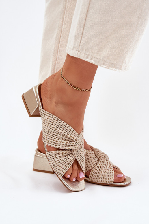 sieviešu čības   06955-25 smilšu krāsas-Zelta krāsas