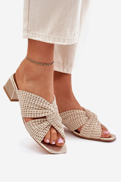 sieviešu čības   06955-25 smilšu krāsas-Zelta krāsas