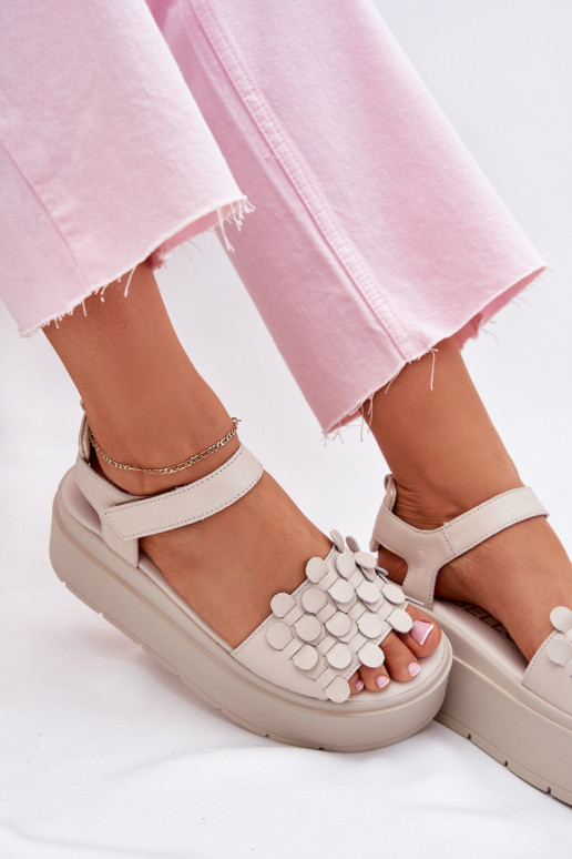 Sieviešu basenes   ar platformu CheBello 4701 smilšu krāsas Sieviešu basenes   ar platformu CheBello 4701 smilšu krāsas