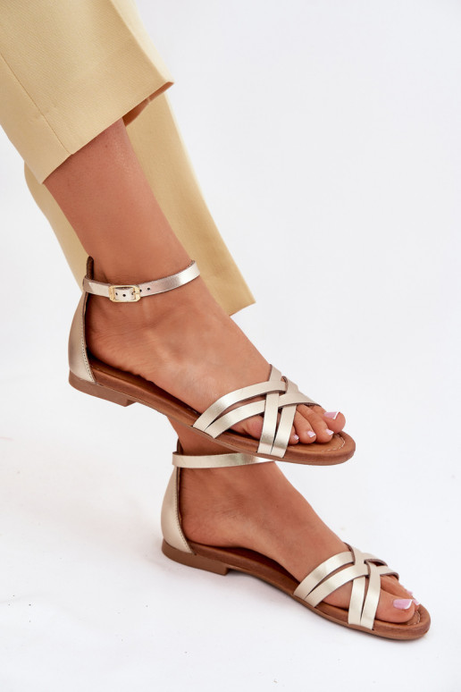 Sieviešu basenes   ar platiem papēžiem  07029-25 Zelta krāsas Sieviešu basenes   ar platiem papēžiem  07029-25 Zelta krāsas