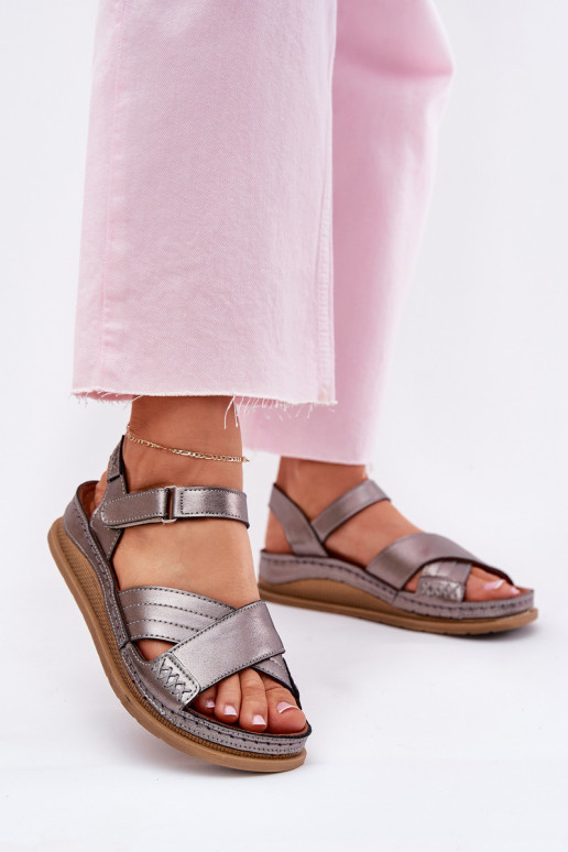 Sieviešu basenes   ar platformu  L7064-35 pelēkas krāsas Sieviešu basenes   ar platformu  L7064-35 pelēkas krāsas