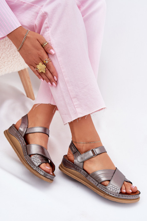 Sieviešu basenes   ar platformu  L7064-35 pelēkas krāsas Sieviešu basenes   ar platformu  L7064-35 pelēkas krāsas