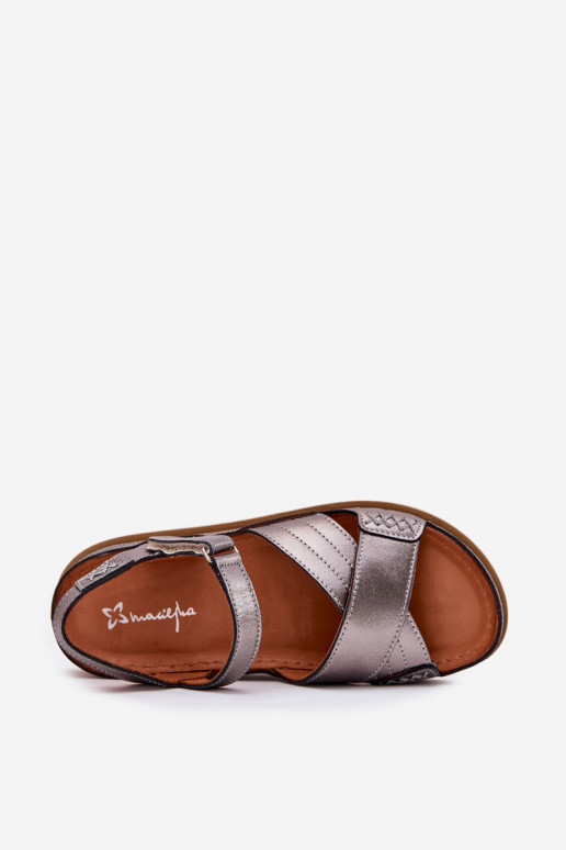 Sieviešu basenes   ar platformu  L7064-35 pelēkas krāsas Sieviešu basenes   ar platformu  L7064-35 pelēkas krāsas