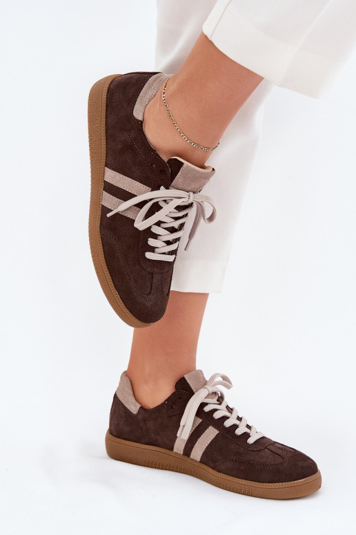 Zazoo N1068 zamšādas   modeļa apavi  Czekoladowe