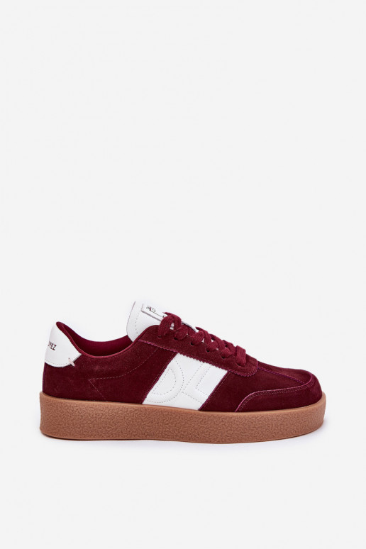 Bordo krāsas zamša sieviešu sporta apavi Daniel Lopez Just Dare SS2D4023