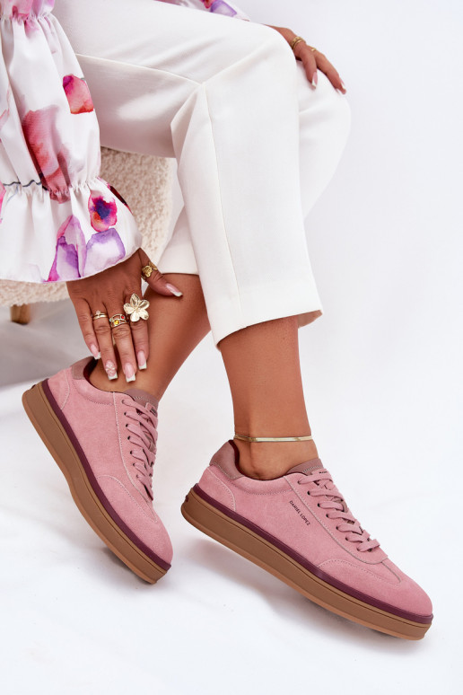 zamšādas   modeļa apavi Daniel Lopez Just Dare SS2D4010 Rozā krāsas