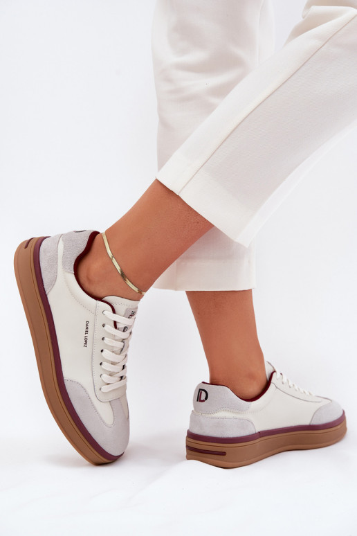     modeļa apavi Daniel Lopez Just Dare SS2D4008 Baltas-Pelēkas krāsas